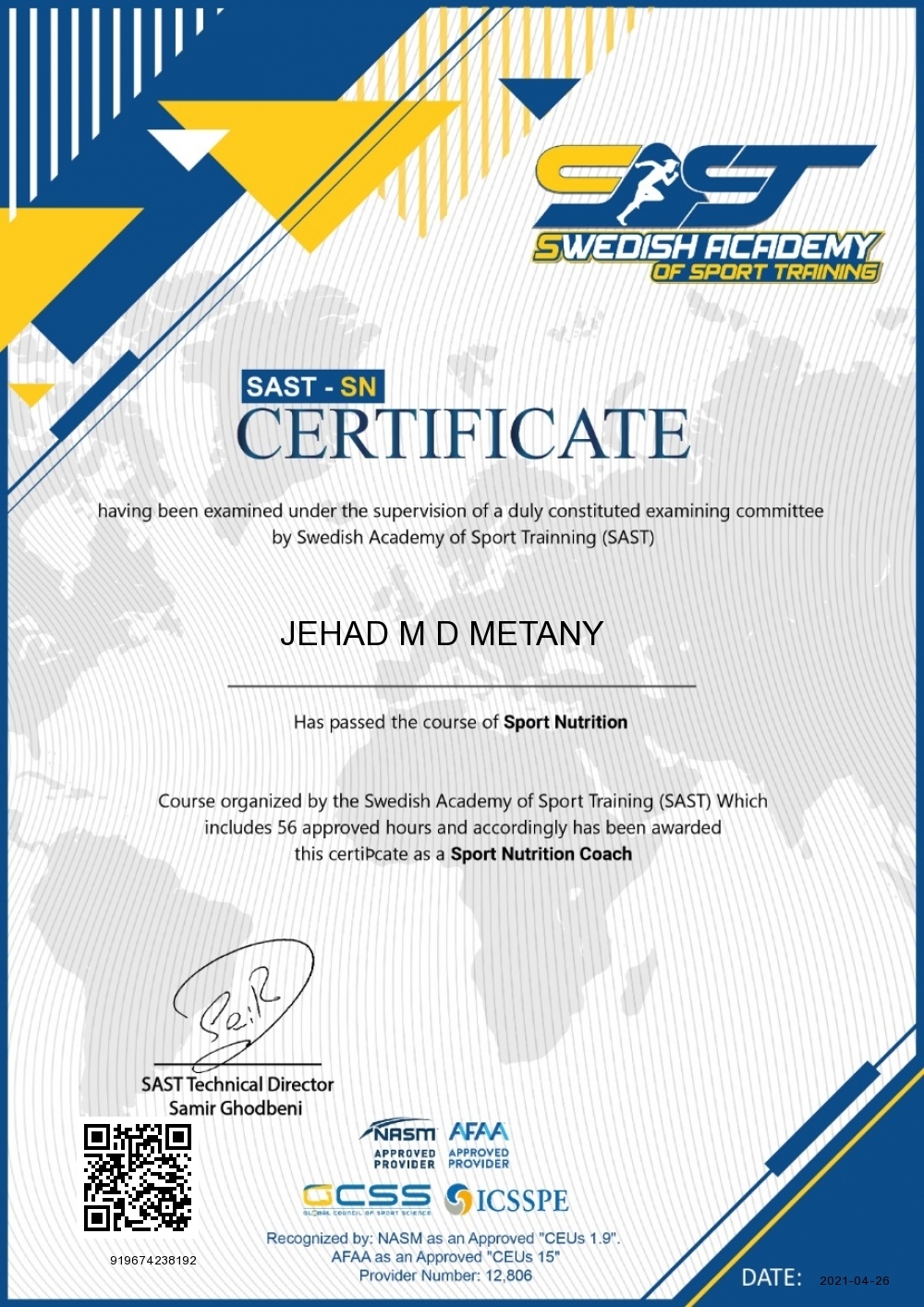 Jehad M D Metany